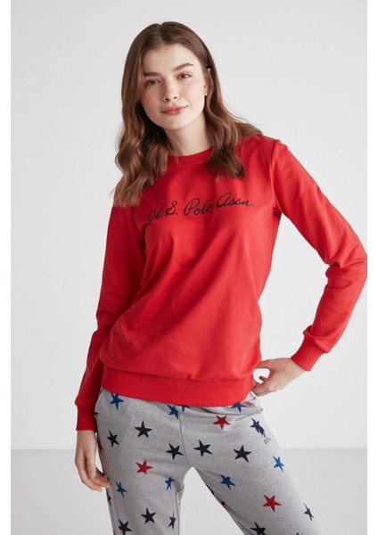 Voem Kadın Kırmızı Patlı Pijama Takımı 16958 indirimleri