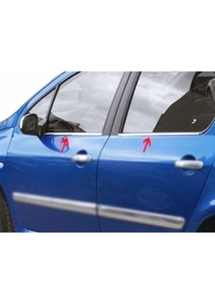 Peugeot 307 Krom Cam Çıtası 4 Prç. 2001 Üzeri P. Çelik