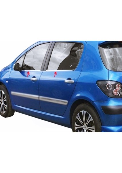 Peugeot 307 Krom Cam Çıtası 4 Prç. 2001 Üzeri P. Çelik