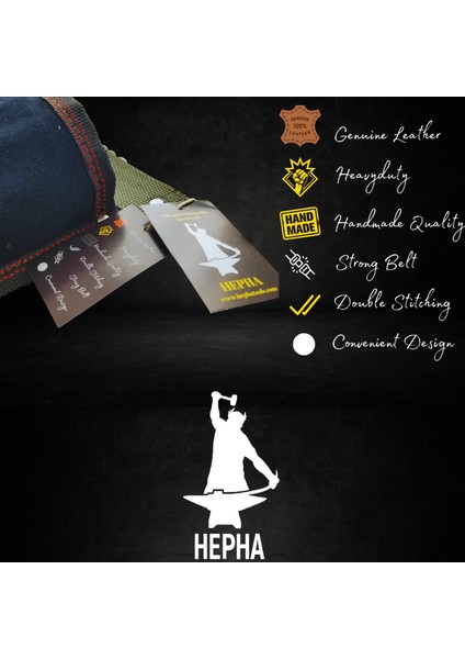 'HEPHA Tools' Premium Kalite %100 Yarma Deri Çivi Önlüğü (Ta-01 Navy Blue) fiyatları