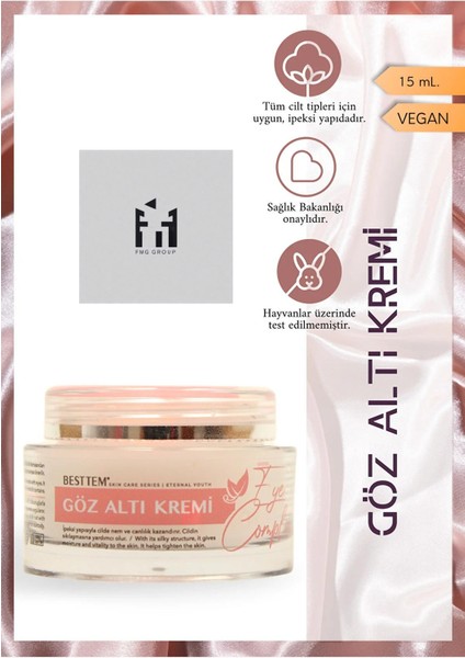 Göz Altı Kremi Sarkma Karşıtı, Torba Oluşumu Karşıtı Göz Çevresi Kremi Hyalüronik 15 ml