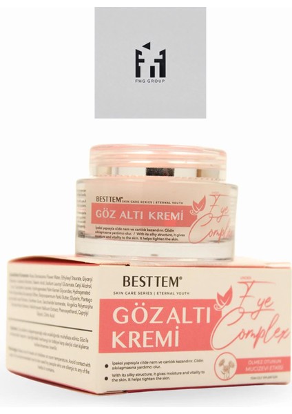 Göz Altı Kremi Sarkma Karşıtı, Torba Oluşumu Karşıtı Göz Çevresi Kremi Hyalüronik 15 ml