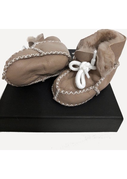 Bebek Deri Bağcıklı Bebek Ilk Adım Ayakkabısı Patiği NG3025 fiyatları