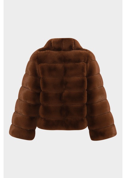 AÇELYAOKCU Premium Dik Yaka Kadın Rex Suni Kürk Ceket fiyatları