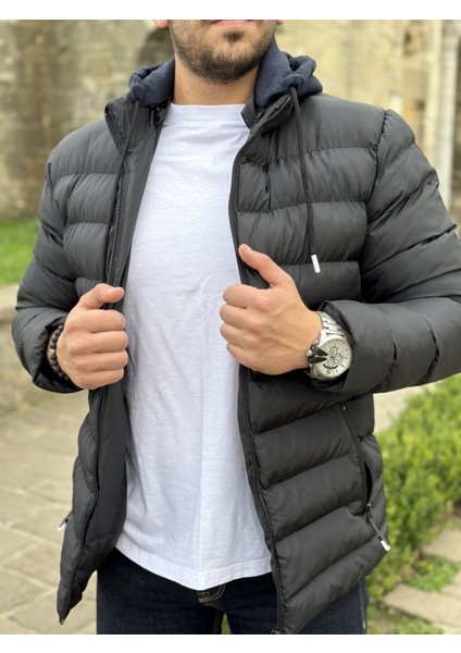 Erkek Kapşonlu Şişme Mont Puffer1 fırsatları