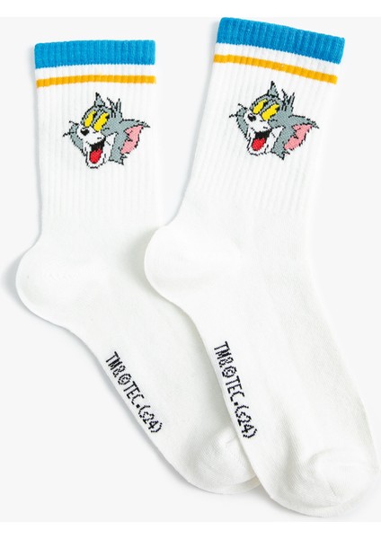 Tom ve Jerry Çorap Lisanslı Işlemeli