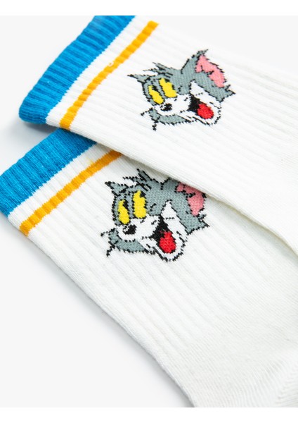 Tom ve Jerry Çorap Lisanslı Işlemeli
