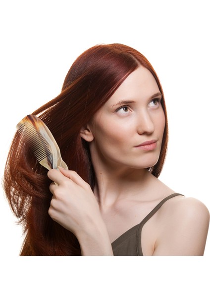 Doğal Kemik Tarak Sığır Boynuzu Saç Tarağı Hakiki El Yapımı Tavus Kuşu Modeli Kt-113 - 18 Cm fırsatları