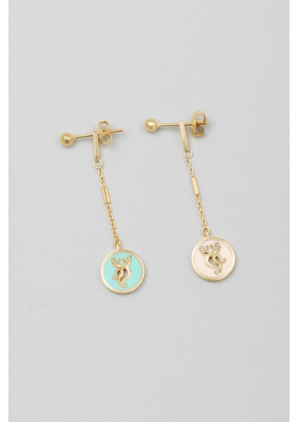 Mistik Göz 18 Ayar Sarı Altın Kaplama Gümüş Uğurlu So Chıc... Baykuş Küpe fiyatları