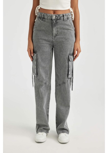 90's Wide Leg Yüksek Bel Geniş Paça Uzun Jean Pantolon B5475AX23CW