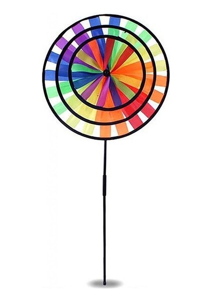 Ienın 100 cm Gökkuşağı Fırıldak Rüzgar Gülü (Yurt Dışından)