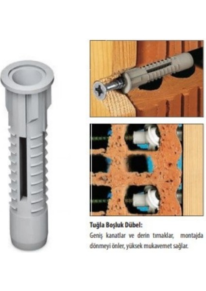 Tuğla Boşluk Dübeli 12 mm (PK/250 Adet)