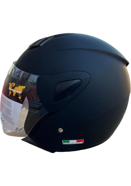 Sw 700 Motosiklet Mat Siyah Yarım Kask