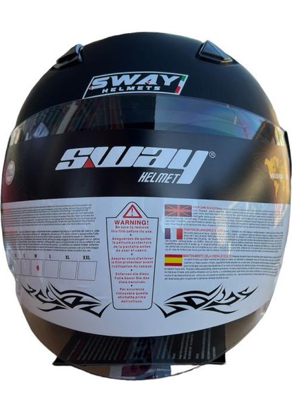 Sw 700 Motosiklet Mat Siyah Yarım Kask