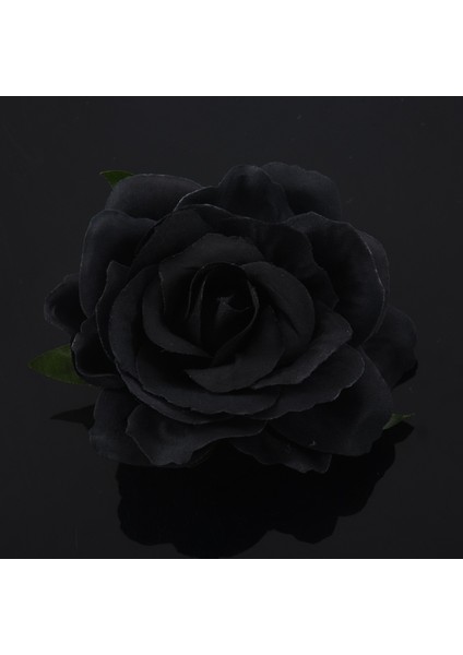 Ipek Çiçek Saç Klipsi Broş Düğün Korsaj Çiçek Klipsi 8cm Broş Aksesuarı - Siyah (Yurt Dışından) indirimleri