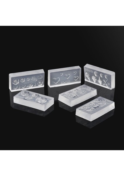 6 Adet Moda Dayanıklı 3D Silika Jel Kalıp Nail Art Dıy Dekorasyon Tasarımı Için (Yurt Dışından)