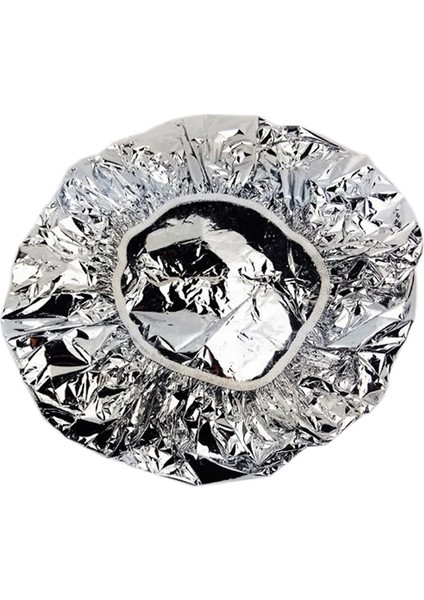 Duş Başlığı Isı Yalıtımı Alüminyum Folyo Şapka Kadınlar Için Elastik Banyo Başlığı Kuaför Banyo-Gümüş (Yurt Dışından)