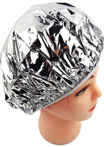 Duş Başlığı Isı Yalıtımı Alüminyum Folyo Şapka Kadınlar Için Elastik Banyo Başlığı Kuaför Banyo-Gümüş (Yurt Dışından) fiyatları