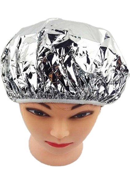 Duş Başlığı Isı Yalıtımı Alüminyum Folyo Şapka Kadınlar Için Elastik Banyo Başlığı Kuaför Banyo-Gümüş (Yurt Dışından) modelleri