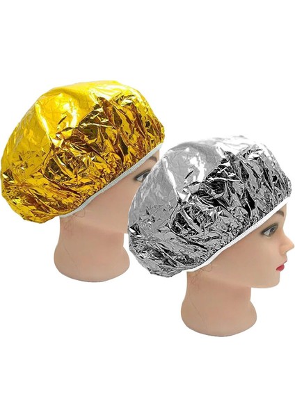Duş Başlığı Isı Yalıtımı Alüminyum Folyo Şapka Kadınlar Için Elastik Banyo Başlığı Kuaför Banyo-Gümüş (Yurt Dışından) indirimleri