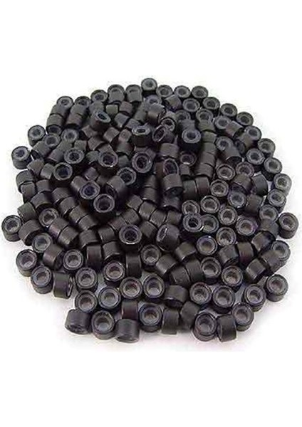 200 Adet 5mm Koyu Kahverengi Renk Silikon Astarlı Yüzükler Bağlantılar Boncuk I Bond Sopa Ucu Tüy Saç Uzantıları (Yurt Dışından)