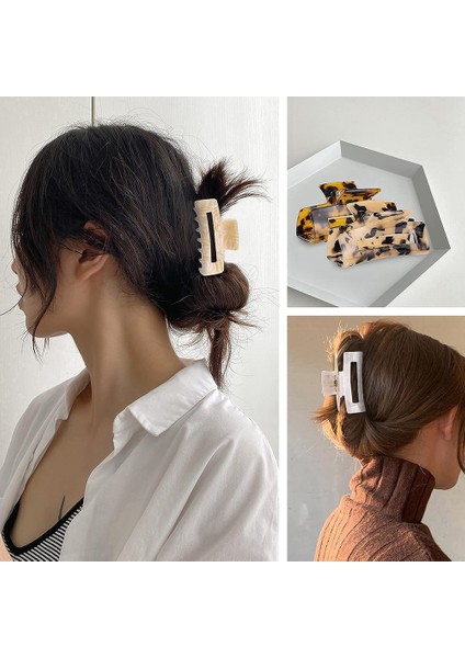 Asetik Asit Saç Pençeleri Kadın Sadelik Saç Tokası Moda Zarif Headdress Mermer Doku Saç Parçaları Stil B (Yurt Dışından) modelleri