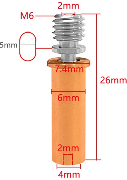 4 Adet Cr6-Se Titanyum Alaşımlı Boğaz Isı Kırma Vyper Için V5 Titanyum Alaşımlı Bakır Boğaz (Yurt Dışından)