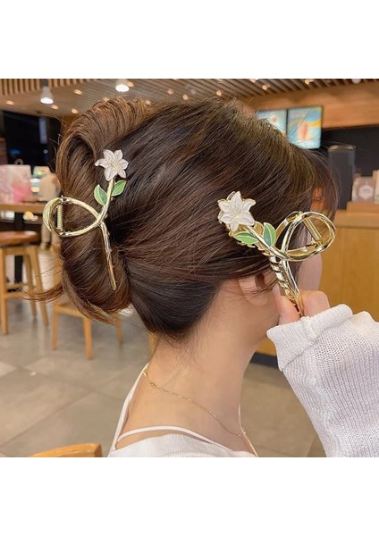 Çiçek Saç Pençe Klipleri Metal Altın Bant Saç Hairbands Süsler Pençe Firkete Kelepçe Saç Süslemeleri Kadın Kızlar Için (Yurt Dışından) fırsatları