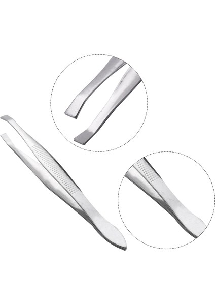 Bayan Için Gümüş Ton Eğimli Düz Uç Metal Saç Kaş Cımbız Kozmetik Aracı (Yurt Dışından) fiyatları