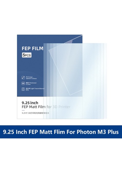 5 Adet Fep Mat Flim Foton M3 Artı Boyutu 260X175 mm T = 0.1 mm Tek Taraflı Buzlu Yayın Filmi 3D Baskı Aksesuarları (Yurt Dışından)