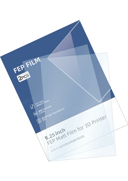 2 Adet Fep Mat Flim Foton M3 Artı Boyutu 260X175 mm T = 0.1 mm Tek Taraflı Buzlu Yayın Filmi 3D Baskı Aksesuarları (Yurt Dışından)