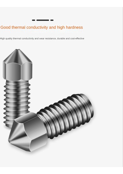 3 Adet 3D Yazıcı Parçaları Ekstruder Baskı Kafası Aşınmaya Dayanıklı Metal Püskürtücü Paslanmaz Çelik Meme Ankermake Için Geçerli (Yurt Dışından)