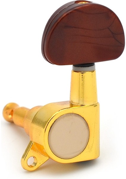 Gitar Kilitli Dize Akortçular Tuning Peg Anahtar Makine Kafaları Akustik Elektro Gitar Için Yarım Daire Düğmesi Akustik Gitar Akort Peg (3l +) (Yurt Dışından)