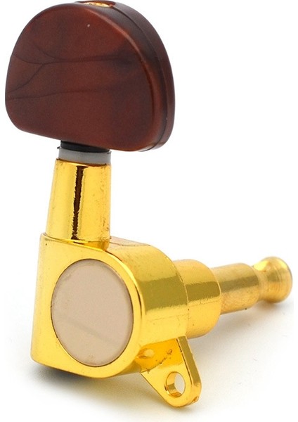 Gitar Kilitli Dize Akortçular Tuning Peg Anahtar Makine Kafaları Akustik Elektro Gitar Için Yarım Daire Düğmesi Akustik Gitar Akort Peg (3l +) (Yurt Dışından)