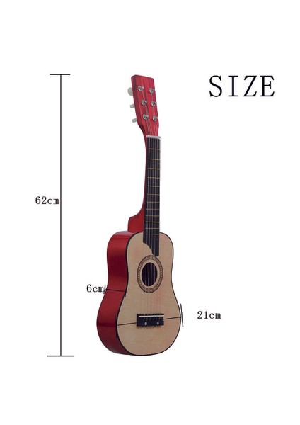25 Inç Ihlamur Ağacı Akustik Gitar 6 Strings Küçük Mini Gitar Gitar Seçim Dizeleri ile Çocuklar Için Başlangıç (Yurt Dışından)