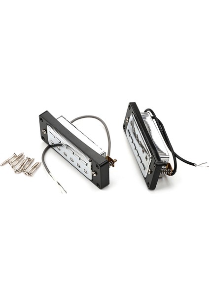 Elektro Gitar Parçaları Için Siyah Halkalı 2 Adet Mini 6 Dize Gitar Humbucker Transfer Seti (Yurt Dışından)