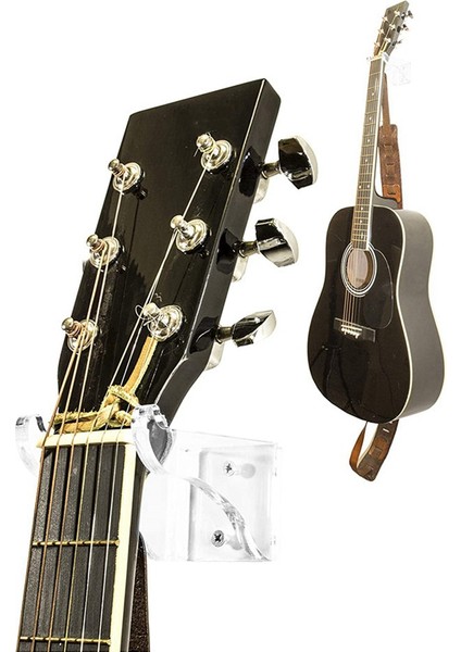 2 Paket Gitar Duvar Askı Şeffaf Dayanıklı Şeffaf Akrilik Duvar Montaj Rafı Gitar Keman Için (Yurt Dışından)