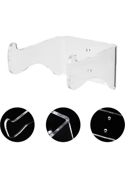 2 Paket Gitar Duvar Askı Şeffaf Dayanıklı Şeffaf Akrilik Duvar Montaj Rafı Gitar Keman Için (Yurt Dışından)