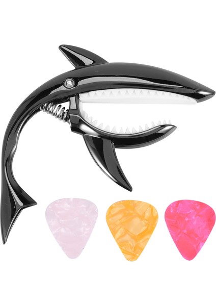 Akustik Elektrik Klasik Gitarlar ve Bas Ukulele Capo Için Gitar Capo Çinko Alaşımlı Capo Seçim, Siyah (Yurt Dışından)