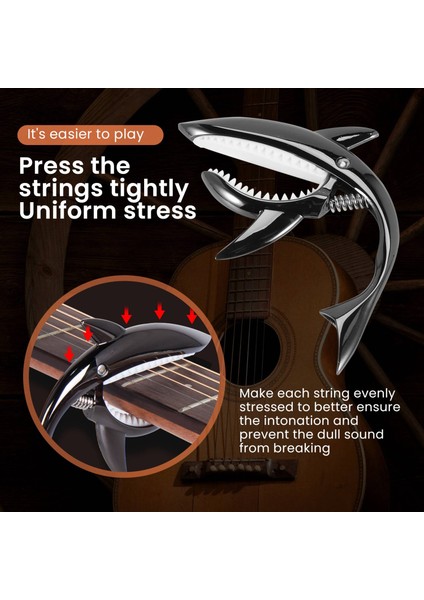 Akustik Elektrik Klasik Gitarlar ve Bas Ukulele Capo Için Gitar Capo Çinko Alaşımlı Capo Seçim, Siyah (Yurt Dışından) indirimleri