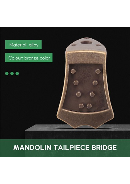 Bronz Metal Üçgen Mandolin Kuyruk Parçası Parçaları 8 Dize Kemerli Üst Mandoline Değiştirme (Yurt Dışından) indirimleri