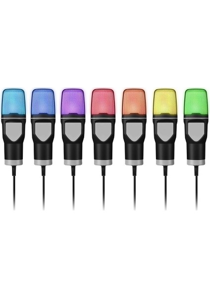 Rgb USB Kondenser Mikrofon Kardioid Oyun Mikrofonu, Şok Emme Monteli Filtreli (Yurt Dışından)