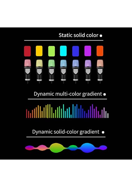 Rgb USB Kondenser Mikrofon Kardioid Oyun Mikrofonu, Şok Emme Monteli Filtreli (Yurt Dışından)