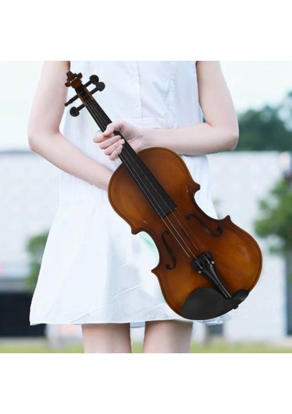 4/4 Tam Boy Akustik Keman Keman Ahşap Kılıflı Yay Rosin Keman (Yurt Dışından)