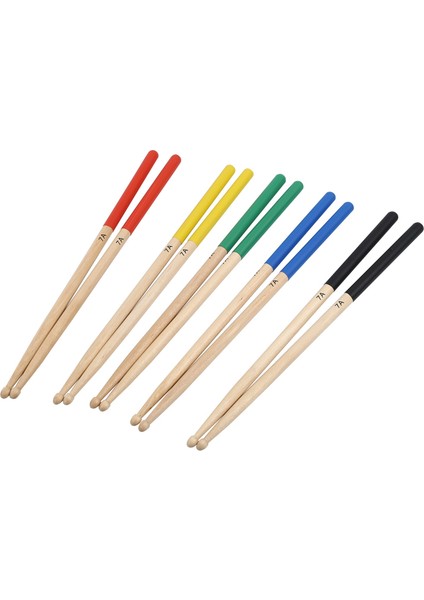 5 Çift/set 7A Akçaağaç Bagetler Çocuklar/çocuklar Için, Tüm Davul Setlerine Uygun Davul Aksesuarları Çok Renkli (Yurt Dışından)
