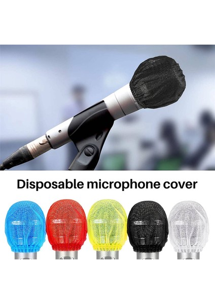 200 Adet Tek Kullanımlık Mikrofon Kapağı, Ktv Kayıt Stüdyosu Karaoke Için El Mikrofonu Ön Cam (Karışık Renkler) (Yurt Dışından)