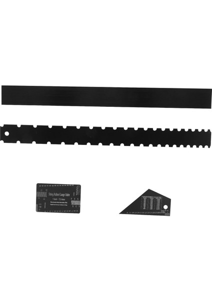 4 Adet Luthier Alet Takımı Gitar Boyun Çentikli Düz Kenar Dize Eylem Ölçer Cetvel Fret Rocker Fret Tesviye Işın (Yurt Dışından)