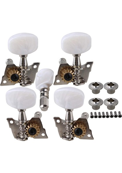 5 Adet Dayanıklı Banjo Yarı Kapalı Sağ Tuning Tuner Peg Anahtar Gitar Parçaları Için 2 Sol 2 Sağ (Yurt Dışından)