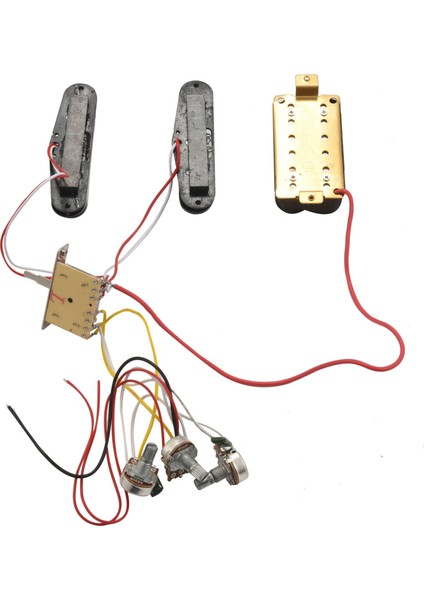 St Elektro Gitar Pickup Kablo Demeti Kablolu 5 Yollu Anahtar 2T1V Siyah Için Kontrol Ssh Pikap (Yurt Dışından)