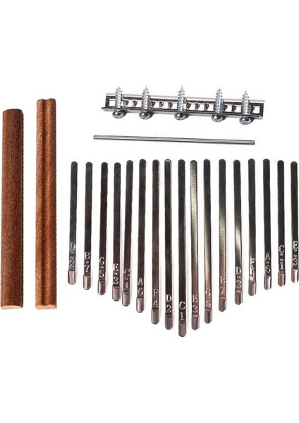 17 Tuşları Kalimba Dıy Kiti Thum Piyano Yedek Parçaları Tuşlu Köprü Ayar Çekiç Kiti Kalimba Aksesuarları (Yurt Dışından)